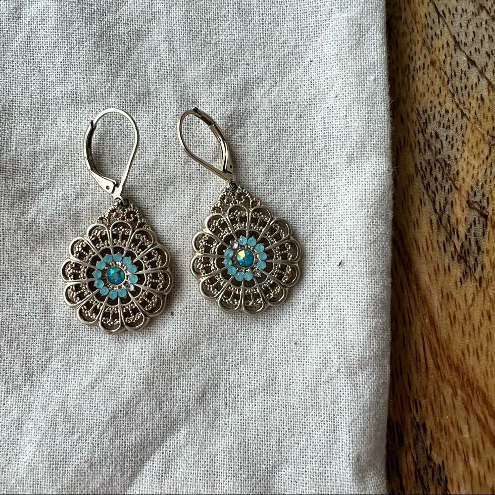 Francesca’s Gold and Turquoise Earrings